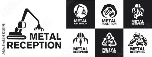 vector logo reception and utilization scrap metal photo