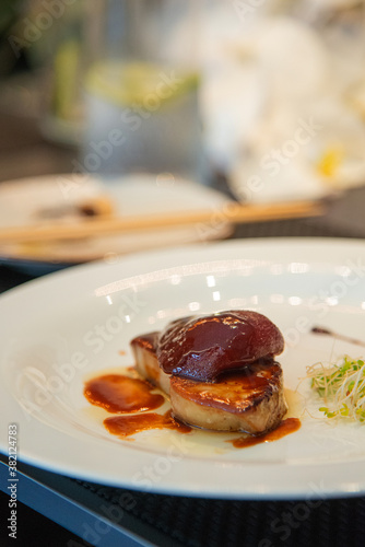 fine foie gras in fine dine restaurant
