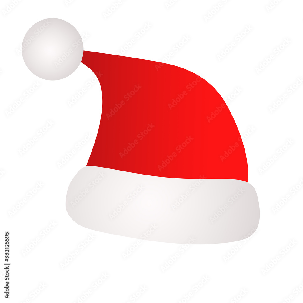 Christmas Santa Claus Hat on white background Christmas Santa Claus Hat on white background
