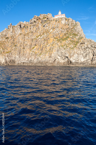 Ponza, Pontine Islands, Latina district, Latium, Lazio, Italy, Europe, National Park of Circeo, The flagship lighthouse of the Guardia