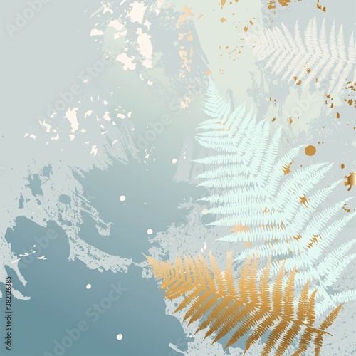 Vector texture background with fern for surface design