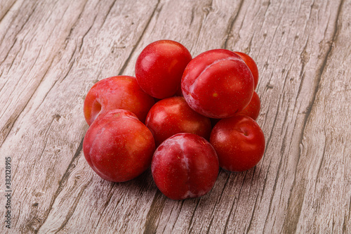 Ripe sweet tasty red plum