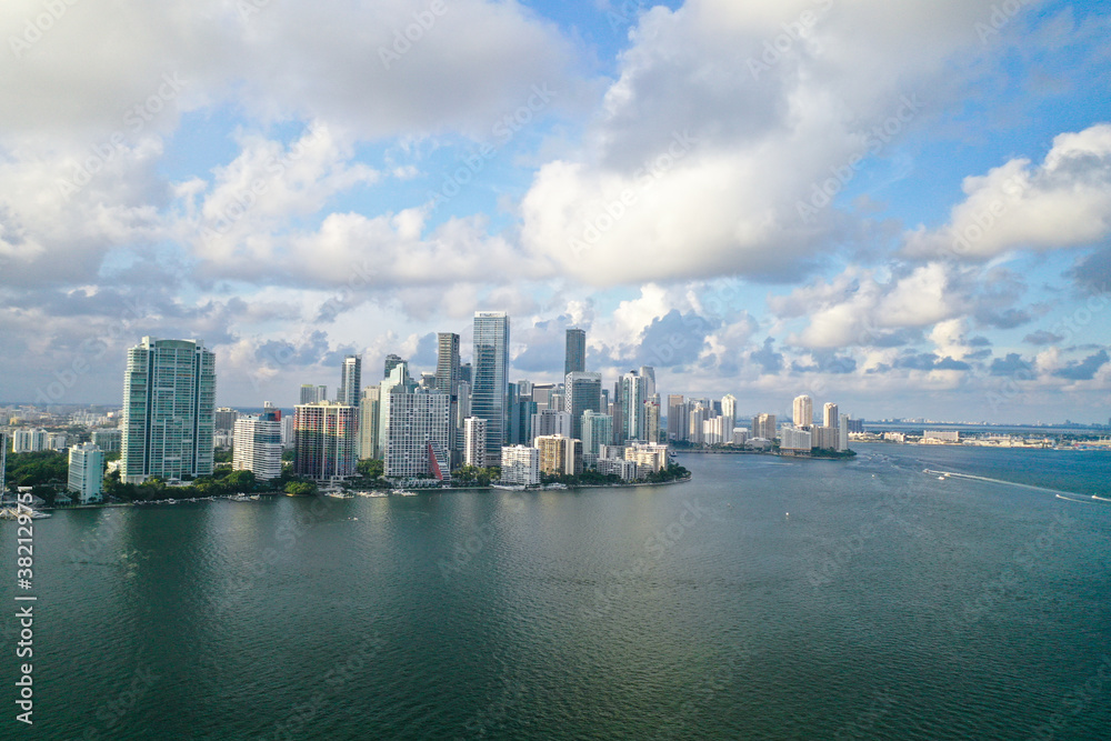 Miami Brickell Skyline Drone Photo