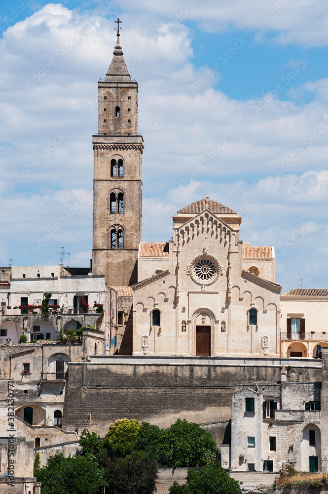 Matera, district of Matera, Sasso Barisano district with the Duomo, European Capital of Culture 2019, Basilicata, Italy, Europe