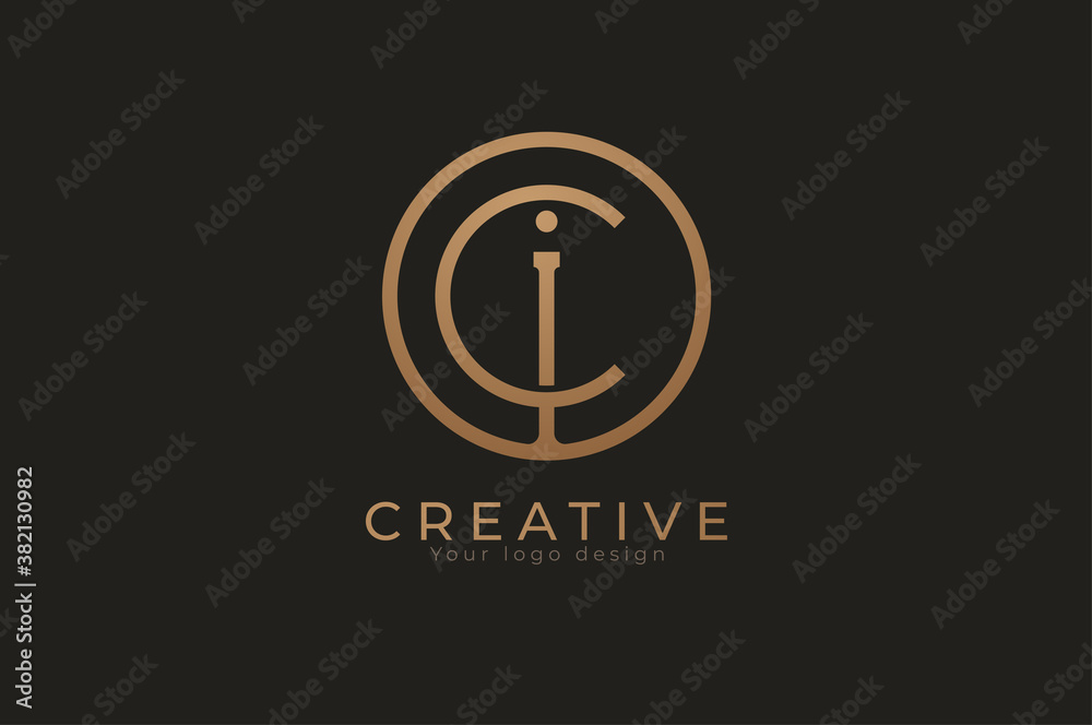 Abstract initial letter I and C logo,circle line and letter GC combination, usable for branding and business logos, Flat Logo Design Template, vector illustration Abstract initial letter I and C logo,circle line and letter GC combination, usable for branding and business logos, Flat Logo Design Template, vector illustration