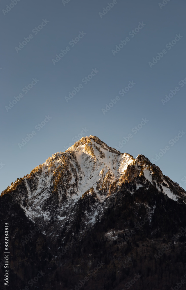 Close up shot of a mountain peak in Southern France