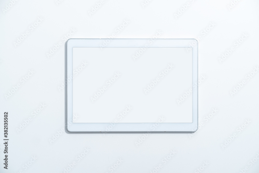 White tablet isolated on white background stock photo White tablet isolated on white background stock photo