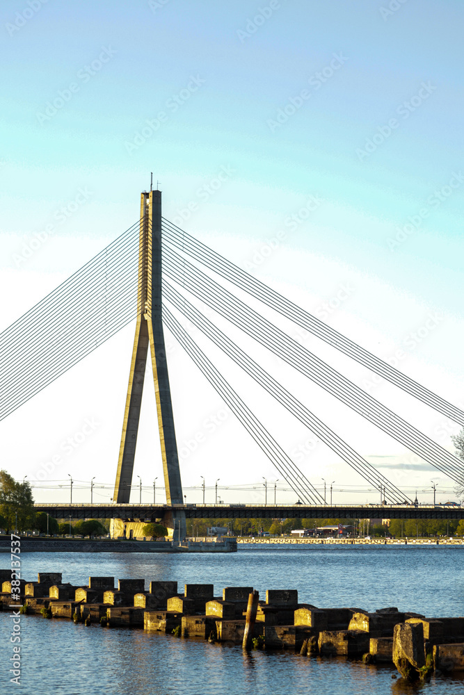 Sight of cable stayed bridge