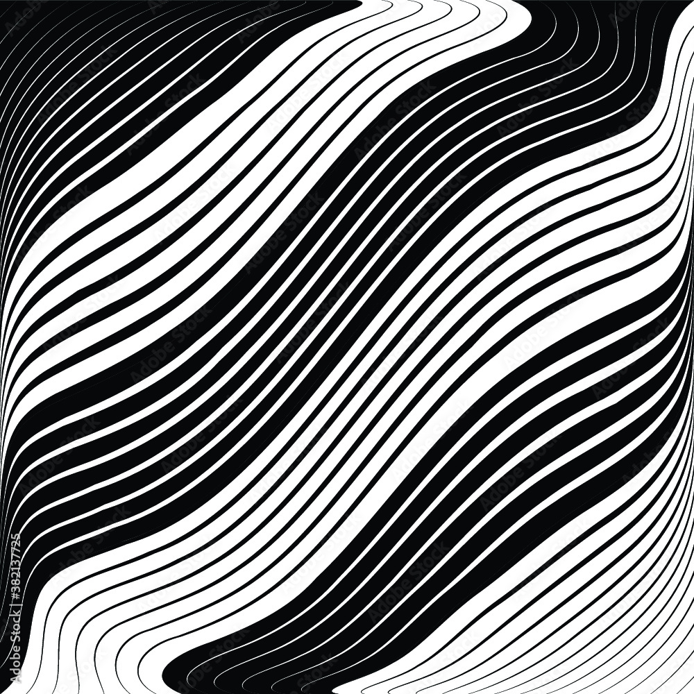 Abstract warped Diagonal Striped Background . Vector curved twisted slanting, waved lines texture
Abstract warped Diagonal Striped Background . Vector curved twisted slanting, waved lines texture