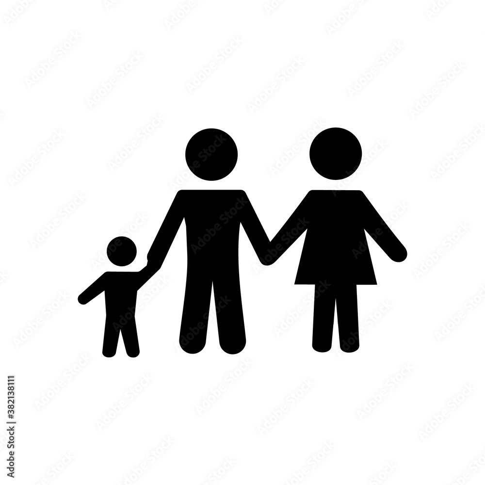 family icon logo template. illustration vector