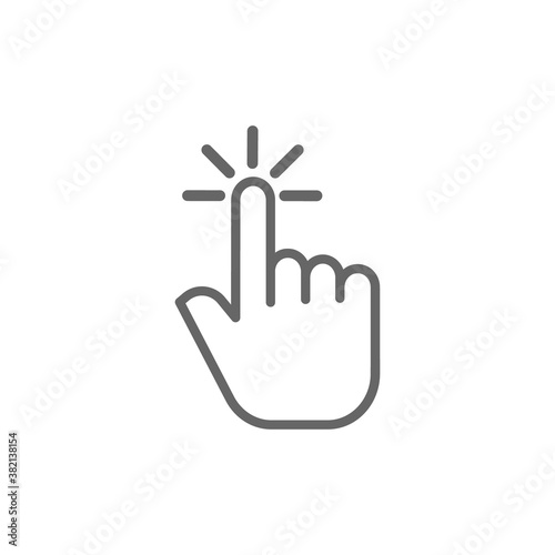 finger tap gesture for web site or mobile app