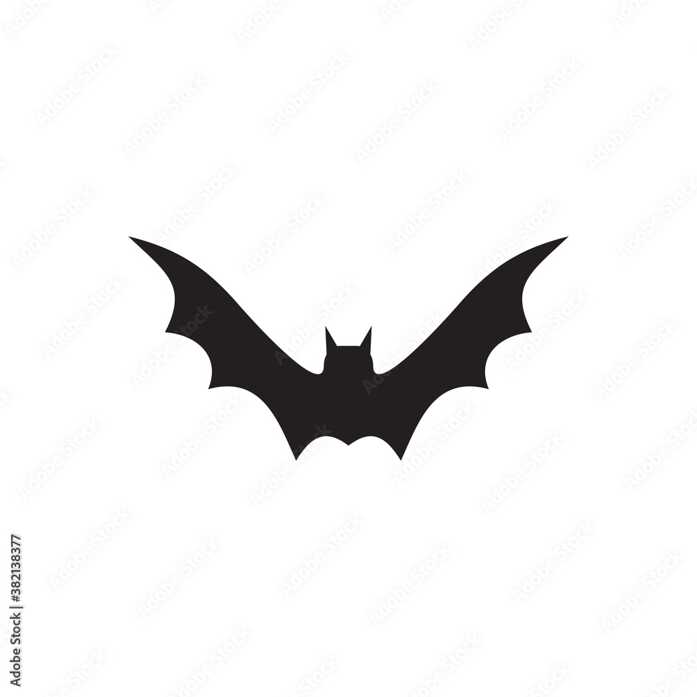 Bat animal logo and symbol design template