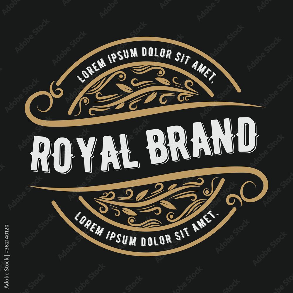 Royal luxury Restaurant Hotel vintage logo template vector Stock Vector ...