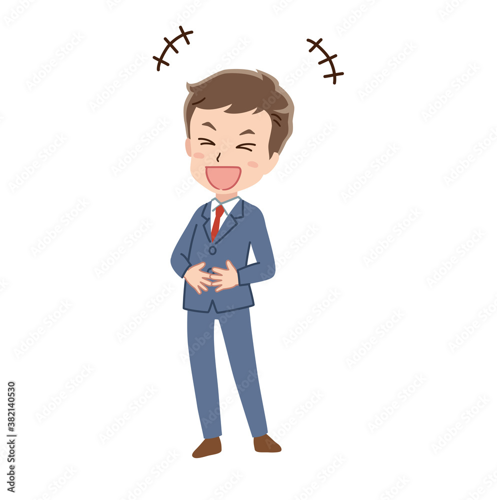 Illustration of a man laughing out loud Illustration of a man laughing out loud