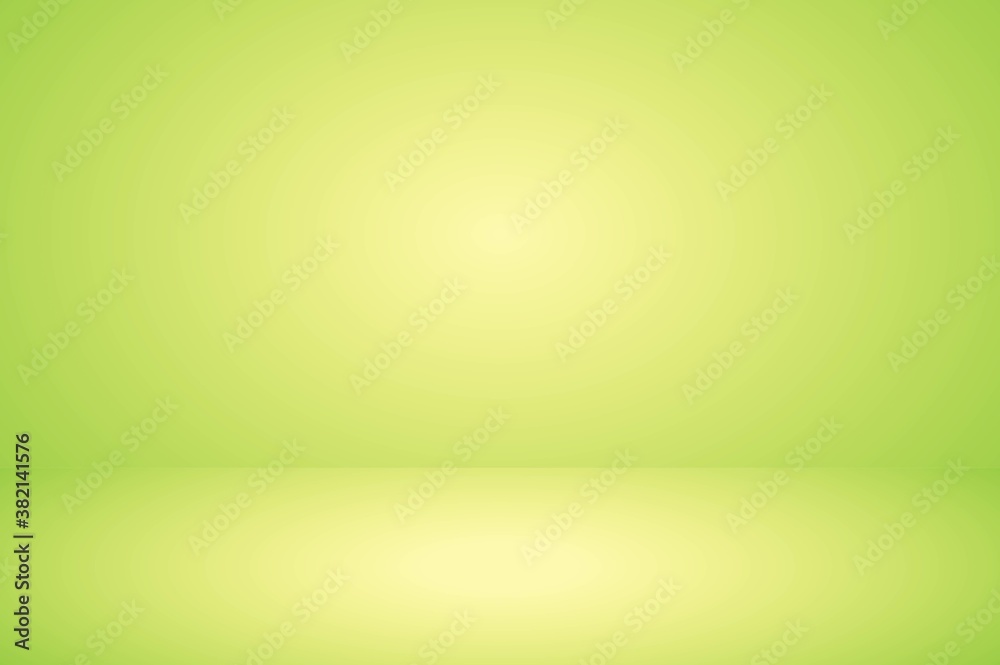 abstract room studio background, empty background green.