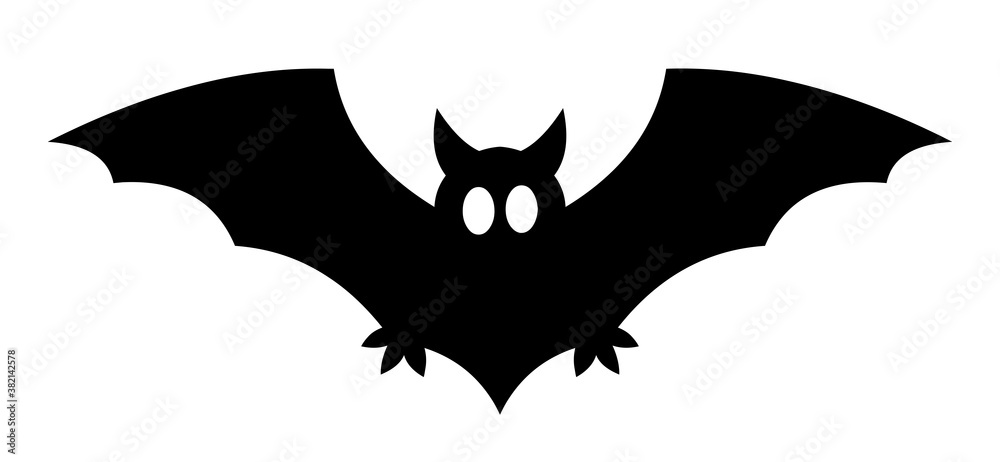 Black Bat Icon / Vector, icon, isolated
