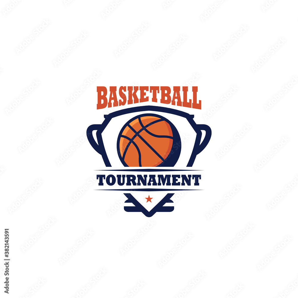 basketball championship logo. modern sport emblem. vector illustration