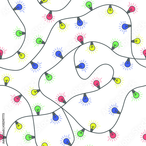 Pattern with Christmas color lights