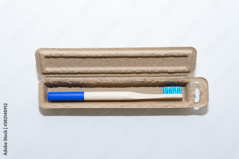 Bamboo toothbrush on a white background Ecological and sustainable product concept. Eco friendly. Bamboo toothbrush on a white background Ecological and sustainable product concept. Eco friendly.