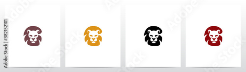 Lion Head With Mane As The Letter Logo Design G