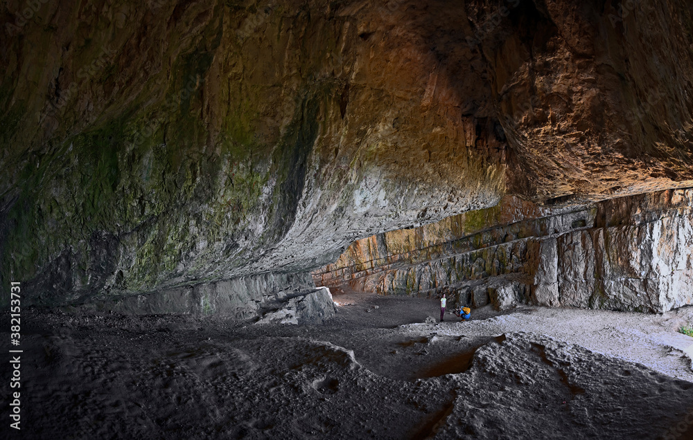 wonderful open limestone cave in Hungary