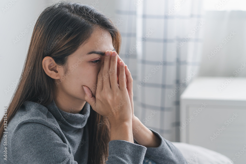 woman feeling sad and showing on face expression and eyes woman feeling sad and showing on face expression and eyes