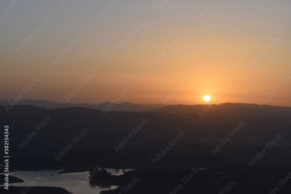 Sunrise at Menagesha, Ethiopia.