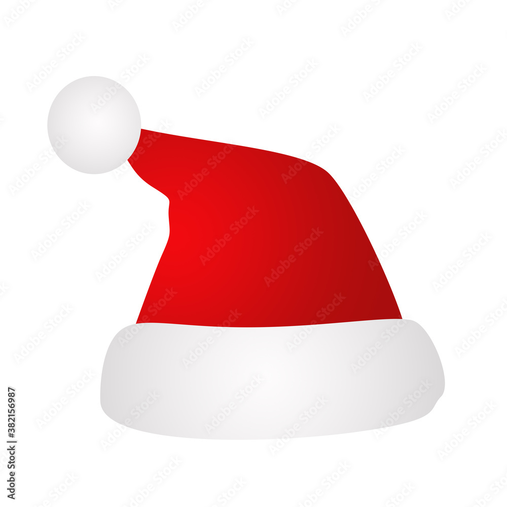 Christmas Santa Claus Hat on white background Christmas Santa Claus Hat on white background