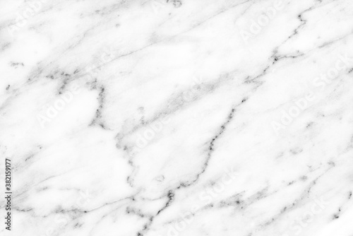 White Carrara Marble natural light surface for bathroom or kitchen countertop © stevanzz