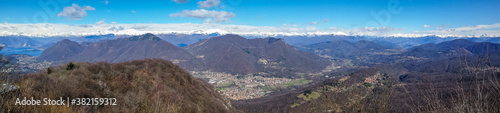 wide angle view of the province of Varese and the Alps from Mount Campo dei Fiori © Alessio