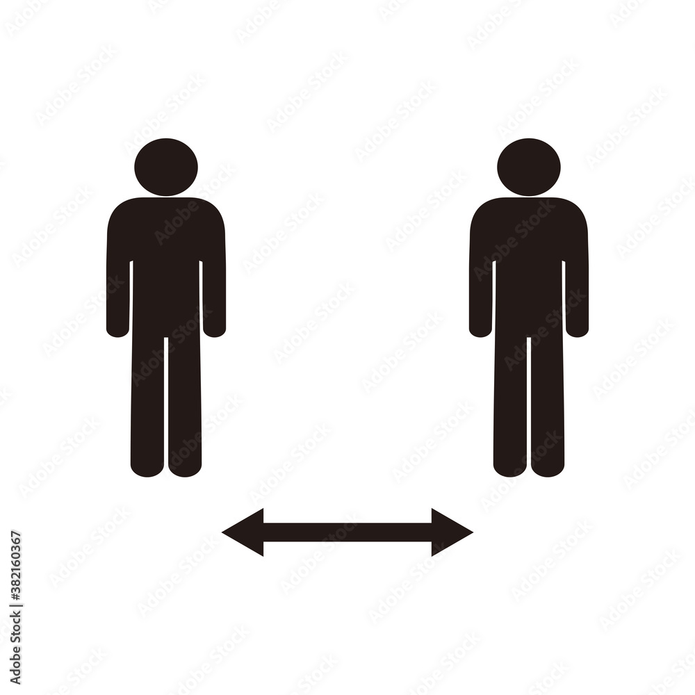Social distancing icon vector. Social Distancing and Self Quarantine. Quarantine measures sign. Coronavirus. Social distancing icon vector. Social Distancing and Self Quarantine. Quarantine measures sign. Coronavirus.