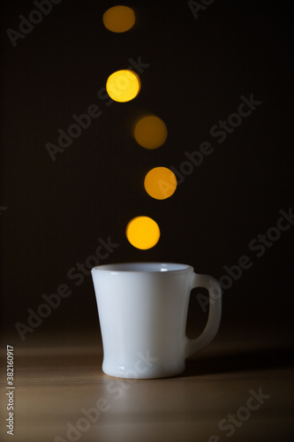 cup of coffee with bokeh