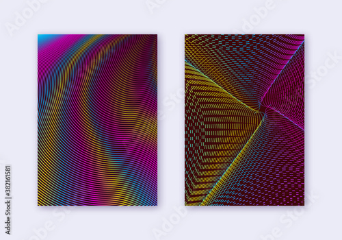 Cover design template set. Abstract lines modern b