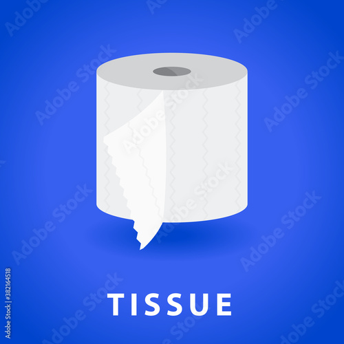 Toilet white roll paper for cleaning