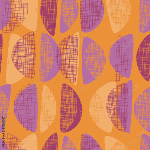 Vivid color pattern in mid-century style