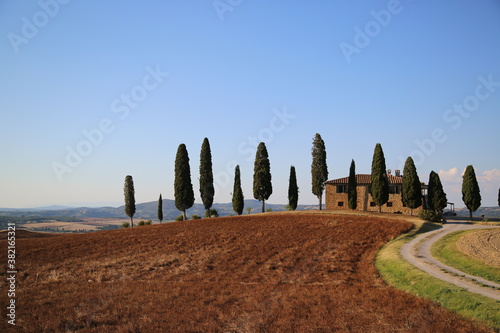 The landscape of The Val D Orcia in Tuscany  Italy