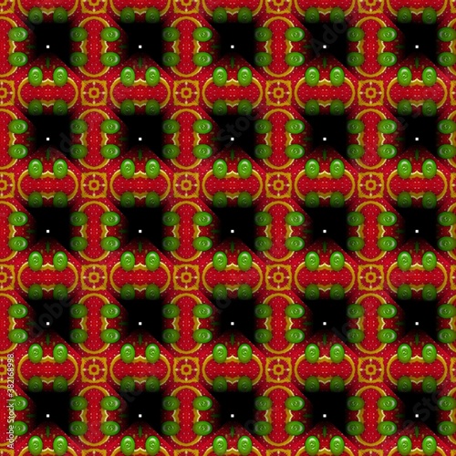 symmetrical patterns generated by the computer.  photo