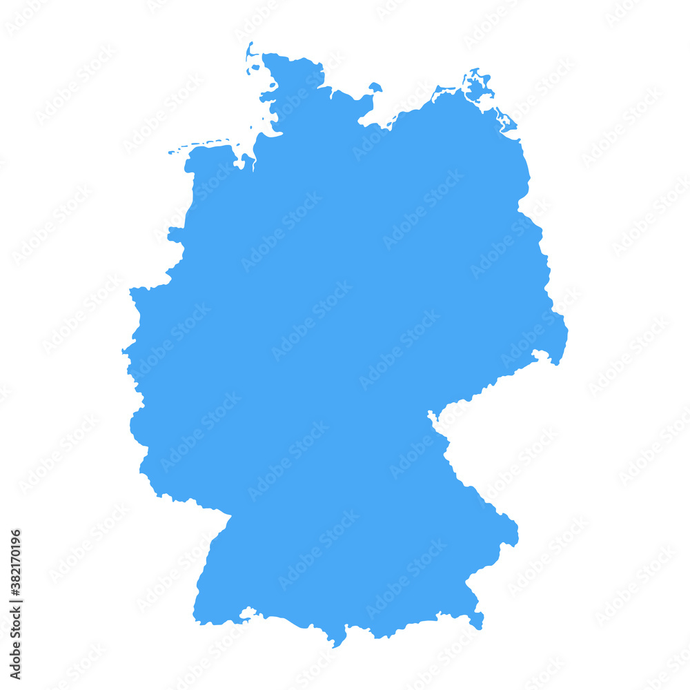 Obraz premium Germany Map - Vector Solid Contour