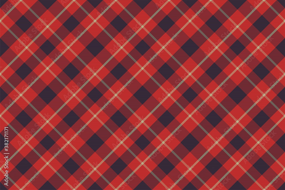 Tartan plaid pattern in red. Print fabric texture seamless. Check vector background. Tartan plaid pattern in red. Print fabric texture seamless. Check vector background.