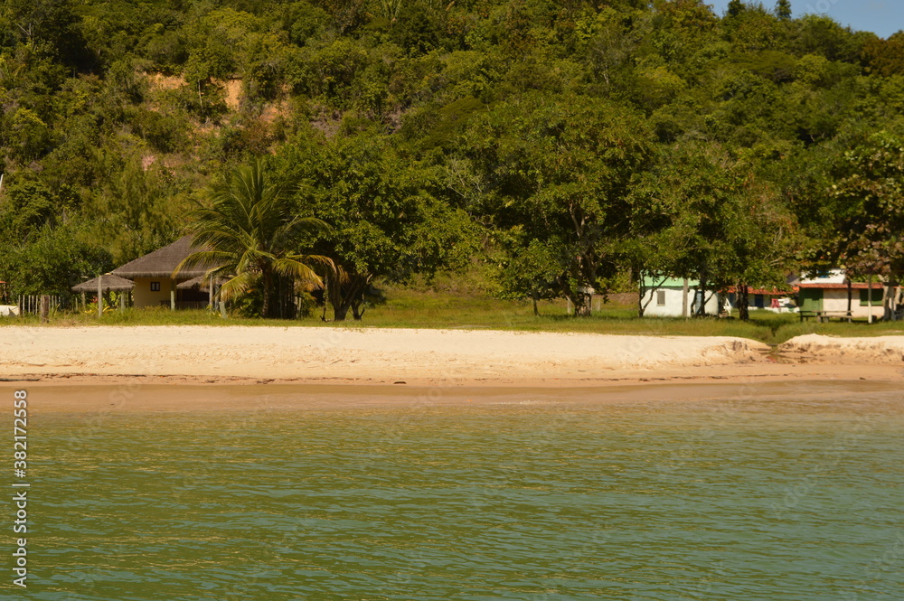 The perfect beaches on the paradise island of Morro do Sao Paolo in Brazil