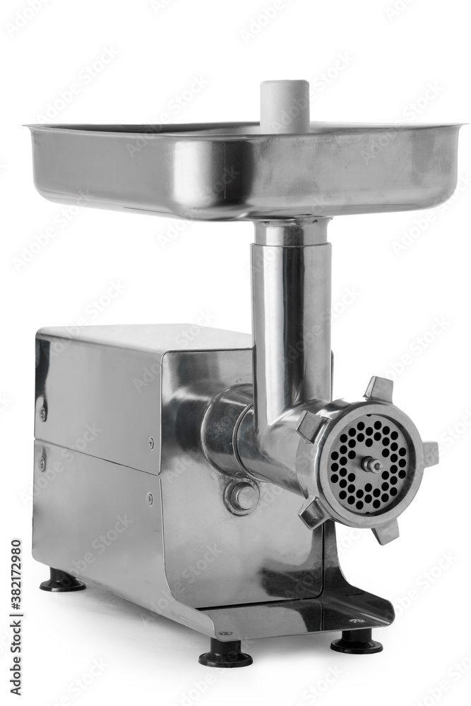 Fototapeta premium Metal meat grinder isolated on white background