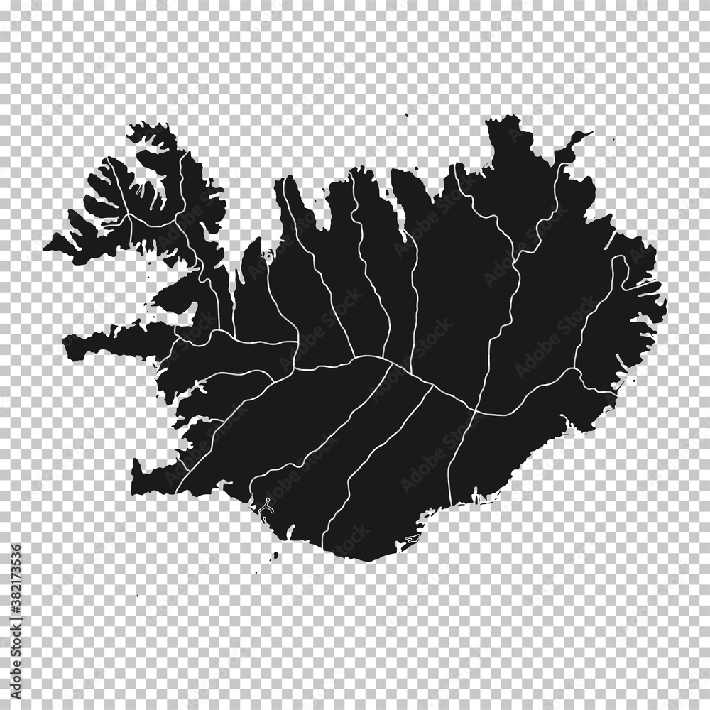 Argentina Map - Vector Solid Contour and State Regions on Transparent Background Argentina Map - Vector Solid Contour and State Regions on Transparent Background