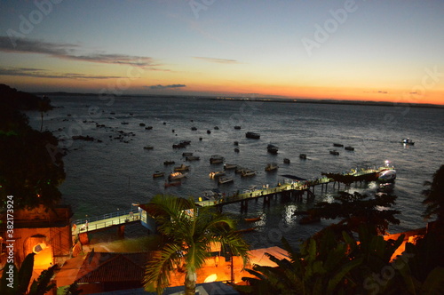 The perfect beaches on the paradise island of Morro do Sao Paolo in Brazil photo