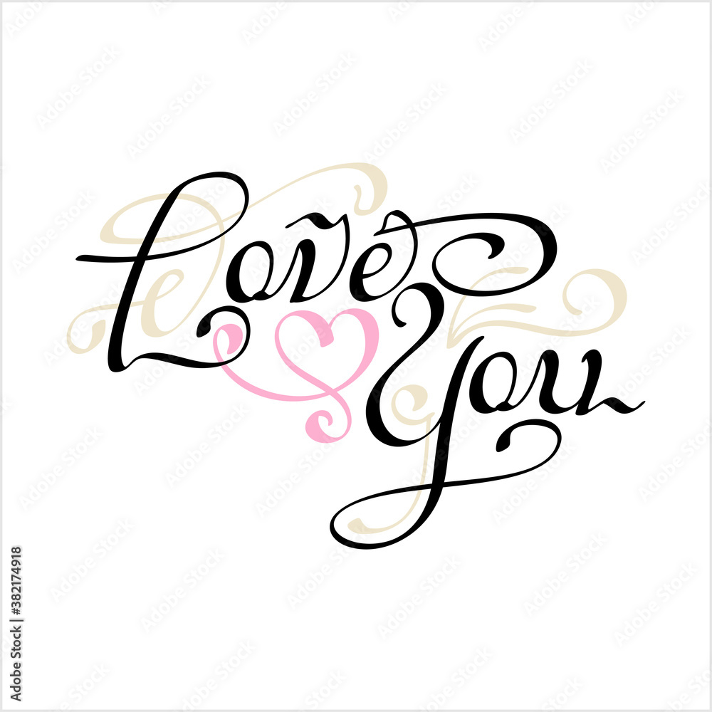 Love You Hand Drawn Pen Ink Style M_2009001 Love You Hand Drawn Pen Ink Style M_2009001