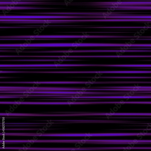 Seamless light trail pattern on black background. High quality illustration. Futuristic speed of light surreal glowing streaks. Blurred abstract highway traffic for background or wallpaper.