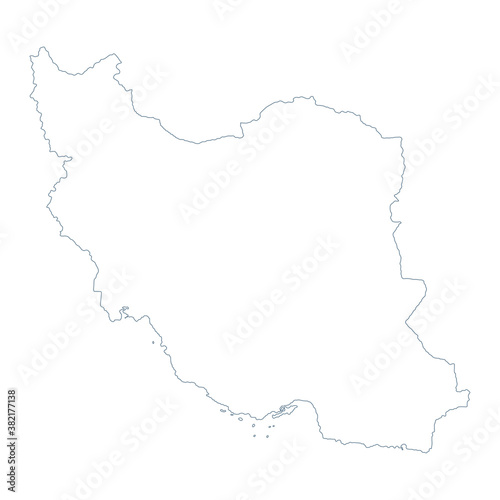 Iran Map - Vector Contour illustration