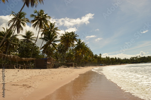 The perfect paradise beaches on island Ilha Boipeba in Brazil