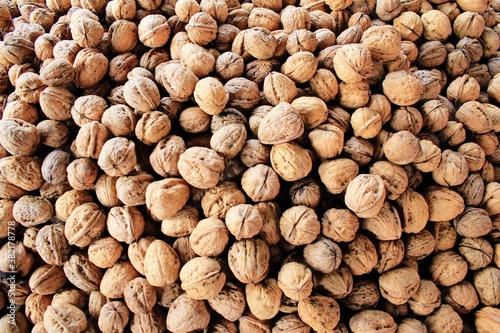 Close of of nuts in the market.