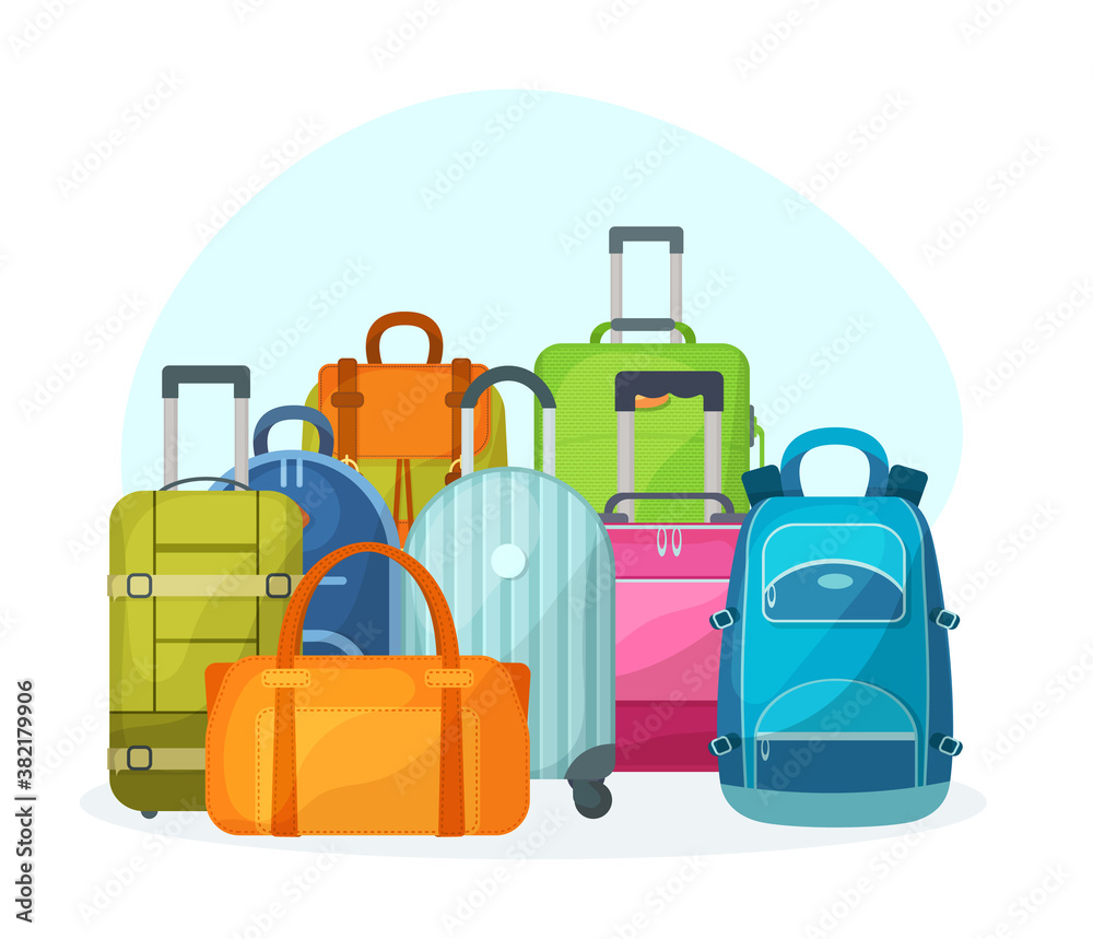 Travel luggage, metal backpacks, plastic case and leather bag. Travel suitcase with wheels, journey package, business travel bag, trip luggage. Backpack suitcase for journey, vacation, tourism Travel luggage, metal backpacks, plastic case and leather bag. Travel suitcase with wheels, journey package, business travel bag, trip luggage. Backpack suitcase for journey, vacation, tourism