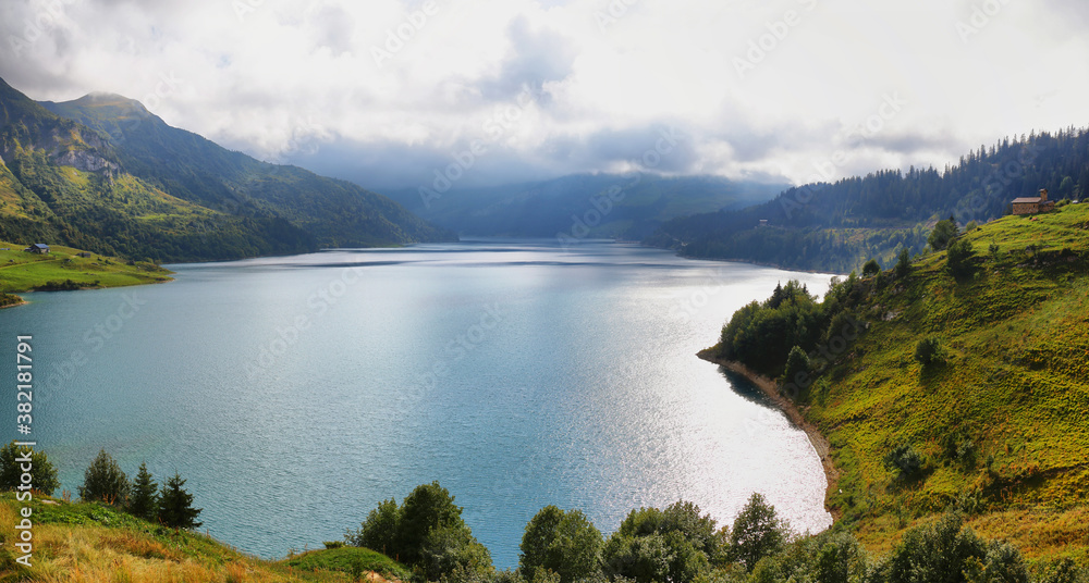 Roselend lake near Cormet de Roselend pass, Savoie, France